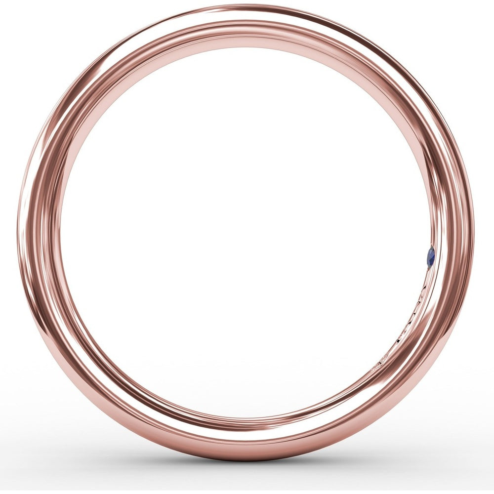 Smooth Round Profile Wedding Band to Match Engagement Ring S3226 by Fana