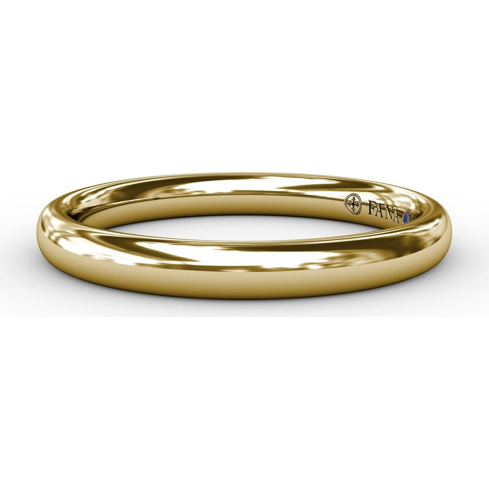 Smooth Round Profile Wedding Band to Match Engagement Ring S3226 by Fana