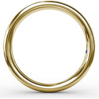 Smooth Round Profile Wedding Band to Match Engagement Ring S3226 by Fana