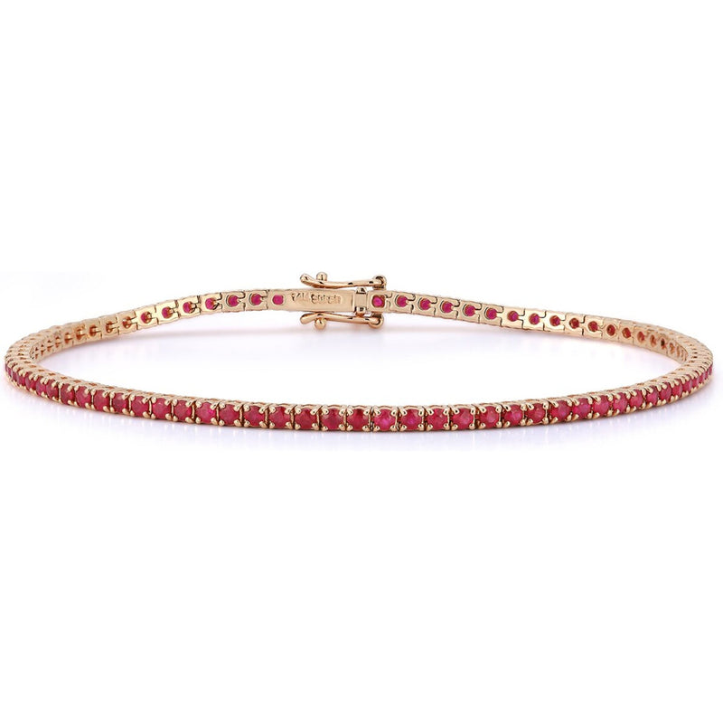 Sofer Jewelry - Ruby Tennis Bracelet in 14K Rose Gold