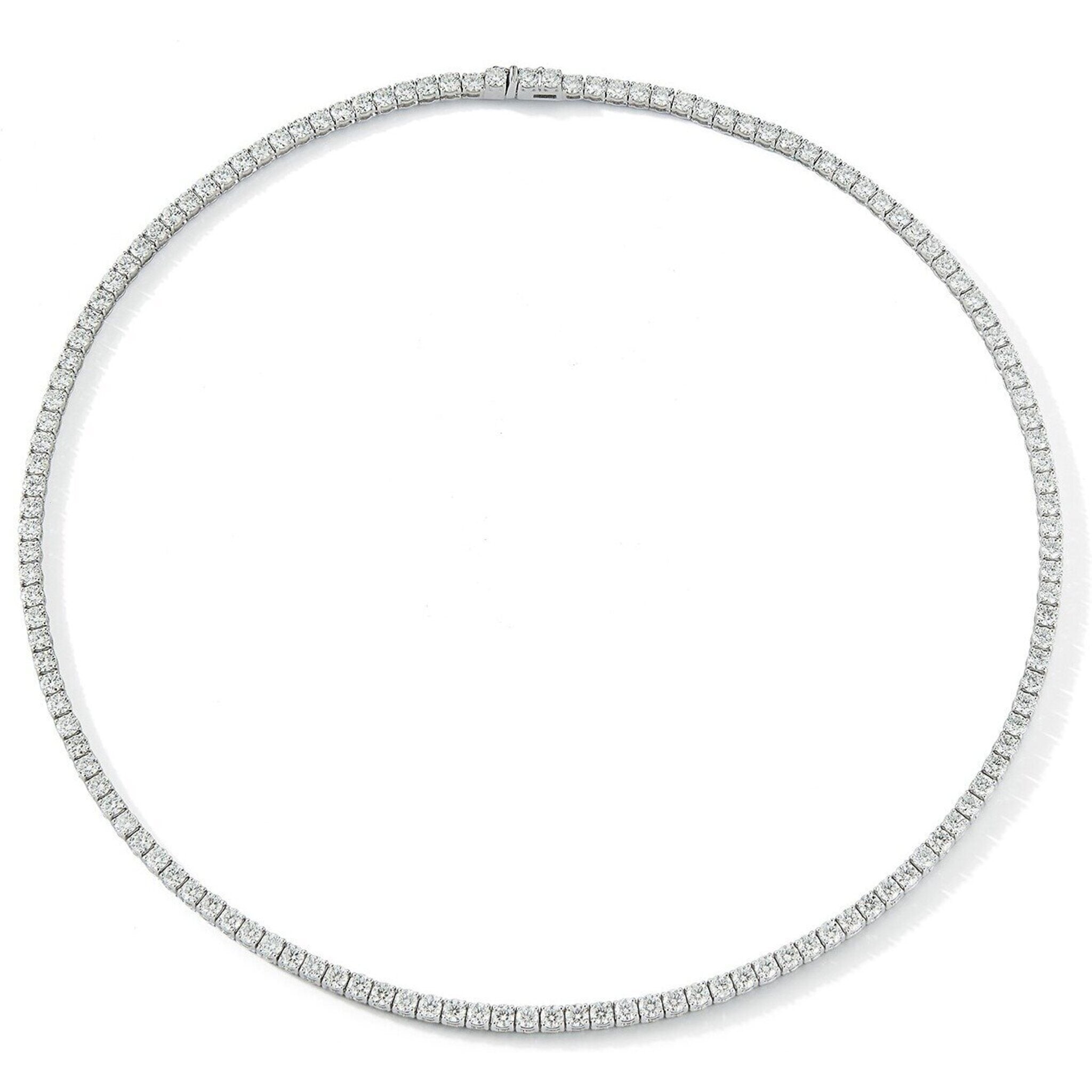 Sofer Jewelry - Same Size Diamond Tennis Necklace in 14K White Gold