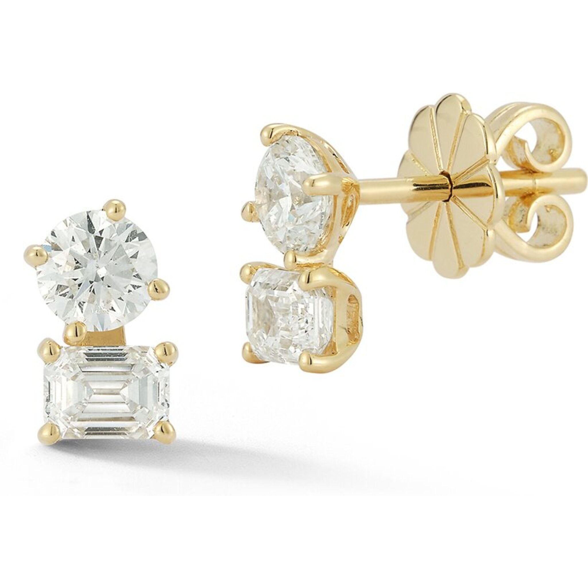 Channel Set Diamond Stud Earrings (E0084) – R&R Jewelers