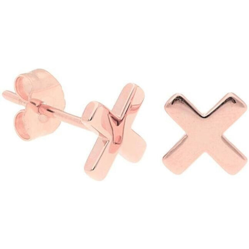 Sofer Jewelry - X Stud Earrings in 14K Rose Gold