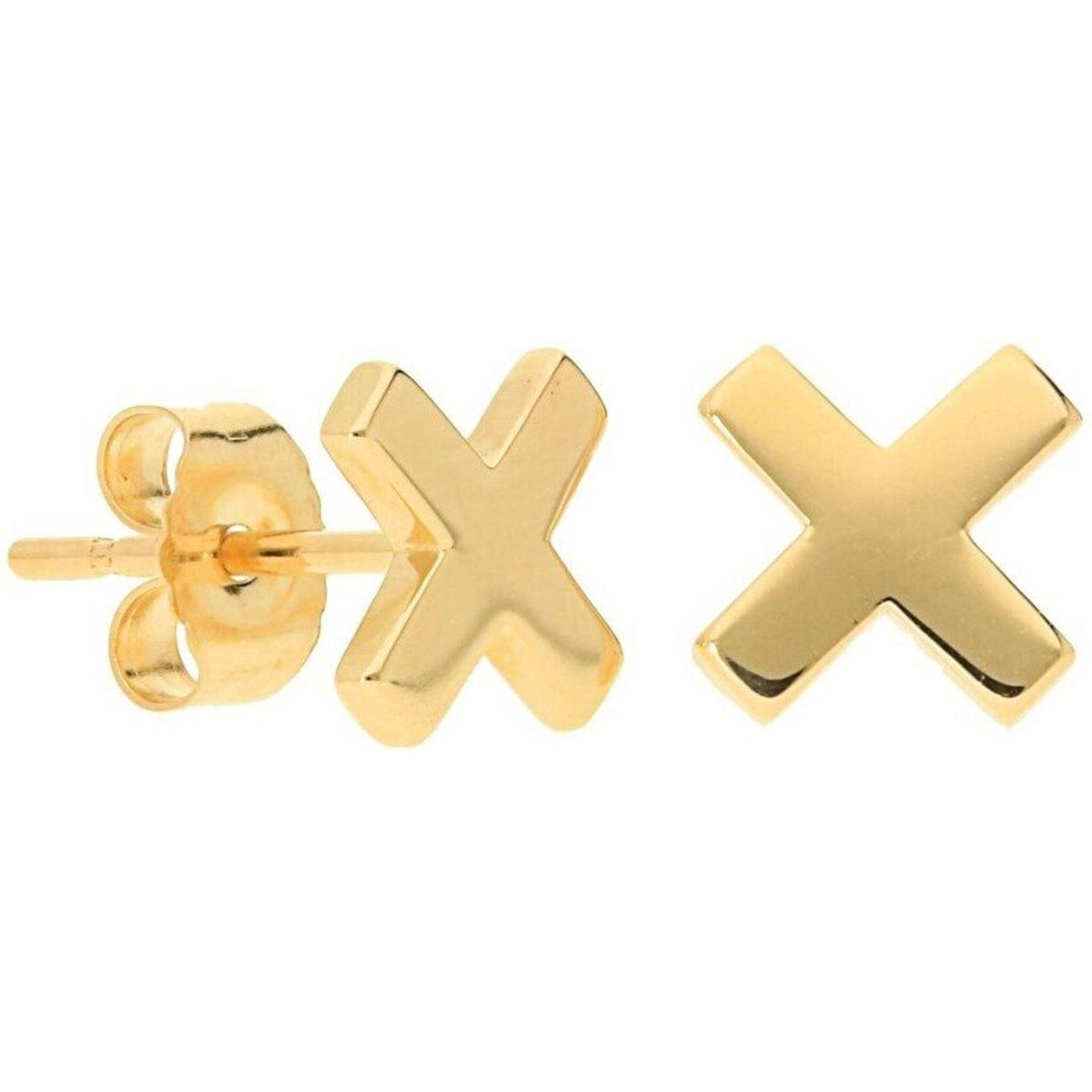 Sofer Jewelry - X Stud Earrings in 14K Yellow Gold