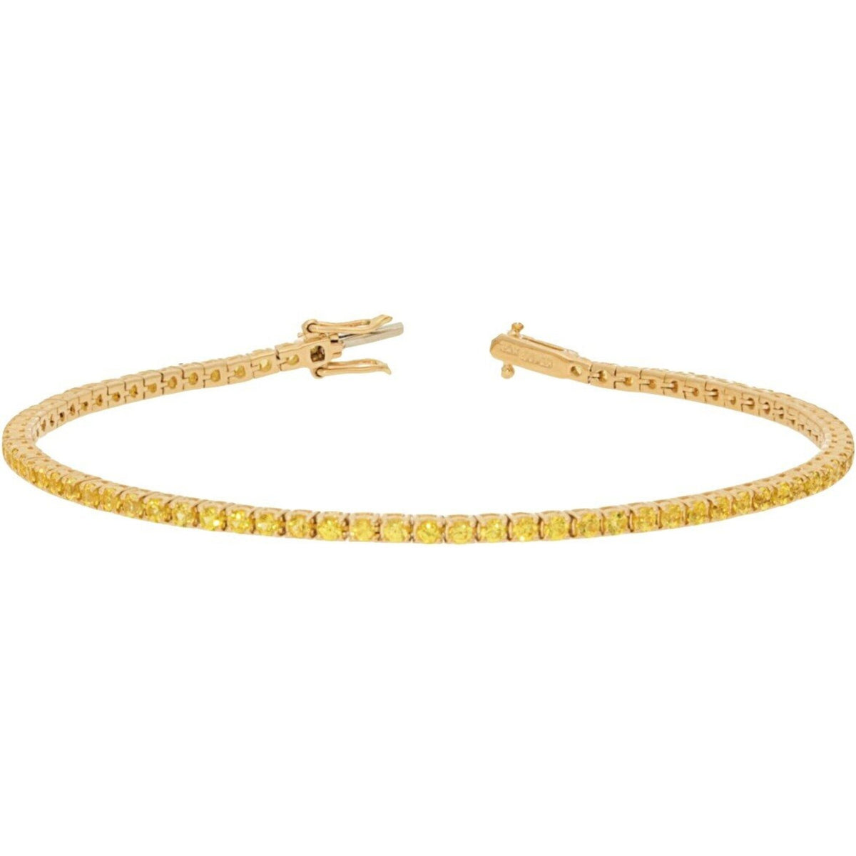 Sofer Jewelry - Yellow Sapphire Tennis Bracelet in 14K Yellow Gold