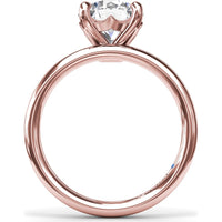 Solitaire Round Diamond Engagement Ring Setting by Fana