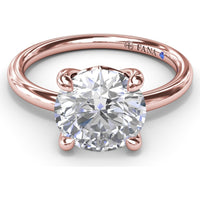Solitaire Round Diamond Engagement Ring Setting by Fana