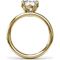 Solitaire Round Diamond Engagement Ring Setting by Fana