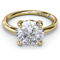 Solitaire Round Diamond Engagement Ring Setting by Fana