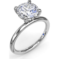 Solitaire Round Diamond Engagement Ring Setting by Fana