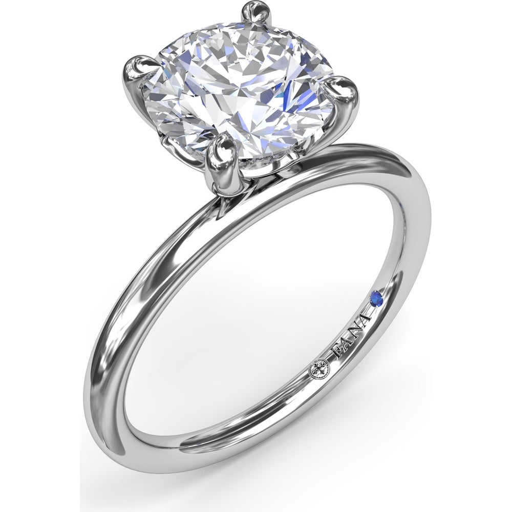 Solitaire Round Diamond Engagement Ring Setting by Fana