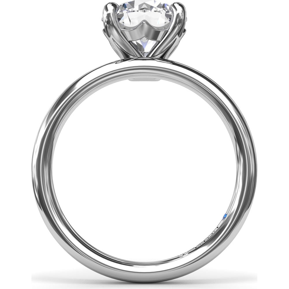 Solitaire Round Diamond Engagement Ring Setting by Fana