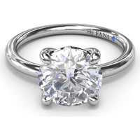 Solitaire Round Diamond Engagement Ring Setting by Fana