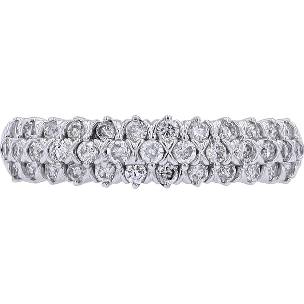 Sparkling 14K White Gold 1/2 Carat Diamond Band