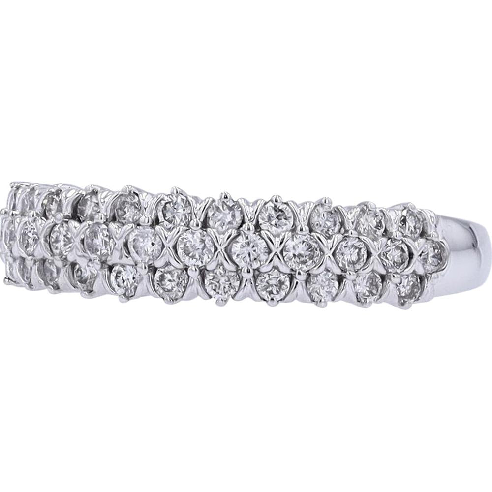 Sparkling 14K White Gold 1/2 Carat Diamond Band