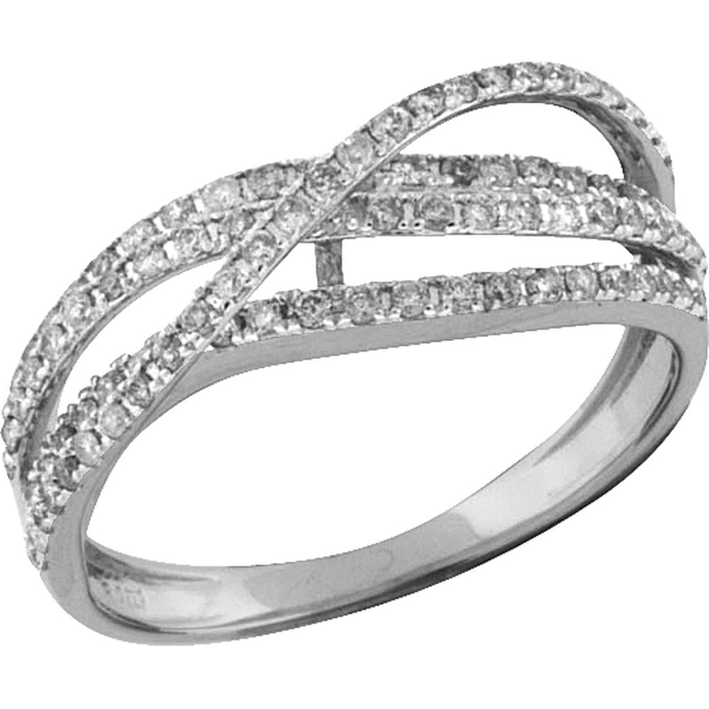 Sparkling 14K White Gold Diamond Ring - 0.47 Carat Round Diamond