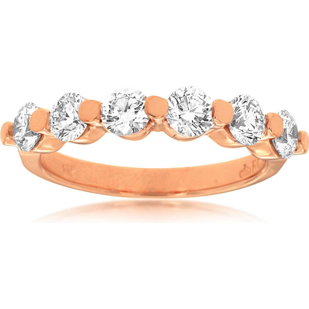 Sparkling Elegance: Royal 14K Rose Gold Diamond Ring - 1.15 Carat