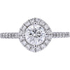 Sparkling Love 14K White Gold 1.40 Carat Diamond Halo Engagement Ring