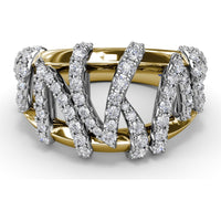 Spiral Wrap Band with Pavé Set Round Diamonds by Fana - 0.72 Carat Total Diamond Weight