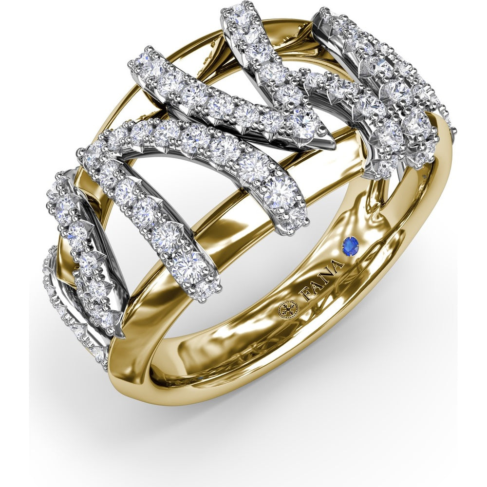 Spiral Wrap Band with Pavé Set Round Diamonds by Fana - 0.72 Carat Total Diamond Weight