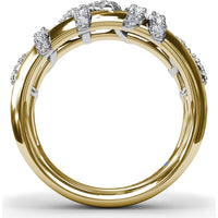 Spiral Wrap Band with Pavé Set Round Diamonds by Fana - 0.72 Carat Total Diamond Weight