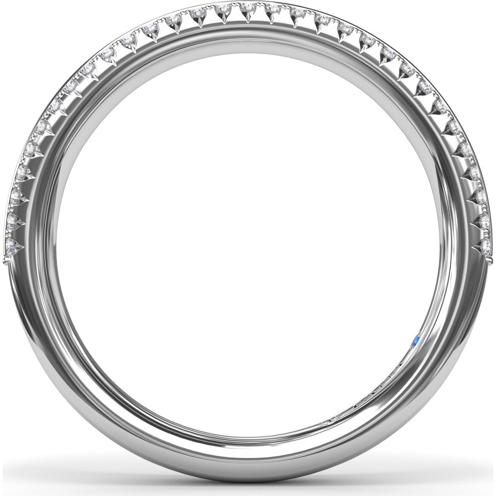 Split Pavé Diamond Band with Two Rows of Round Diamonds by Fana - 0.33 Carat Total Diamond Weight