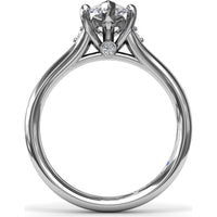 Split Shank Engagement Ring Setting with Contouring Round Diamonds by Fana - 0.06 Carat Total Diamond Weight