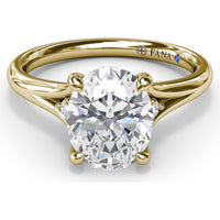 Split Shank Engagement Ring Setting with Round Diamond Accents by Fana - 0.06 Carat Total Diamond Weight