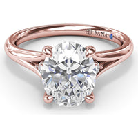 Split Shank Engagement Ring Setting with Round Diamond Accents by Fana - 0.06 Carat Total Diamond Weight