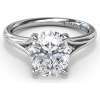 Split Shank Engagement Ring Setting with Round Diamond Accents by Fana - 0.06 Carat Total Diamond Weight