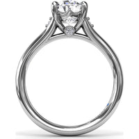 Split Shank Engagement Ring Setting with Round Diamond Accents by Fana - 0.06 Carat Total Diamond Weight