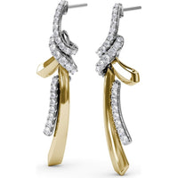 Spyre Abstract Dangle Earrings with Pavé Set Diamonds by Fana - 1.17 Carat Total Diamond Weight