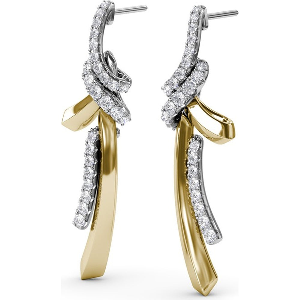 Spyre Abstract Dangle Earrings with Pavé Set Diamonds by Fana - 1.17 Carat Total Diamond Weight
