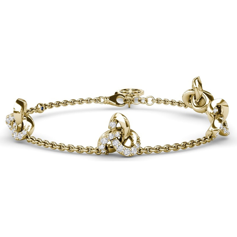 Spyre Bracelet with Pavé-Set Round Diamond Knot Motifs by Fana - 0.72 Carat Total Diamond Weight