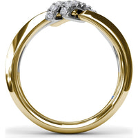 Spyre Intertwined Ring with Pavé Set Round Diamonds by Fana - 0.34 Carat Total Diamond Weight