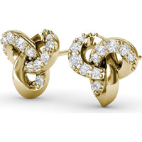 Spyre Knot Stud Earrings with Pavé Set Round Diamonds by Fana - 0.63 Carat Total Diamond Weight