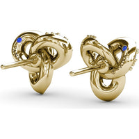 Spyre Knot Stud Earrings with Pavé Set Round Diamonds by Fana - 0.63 Carat Total Diamond Weight