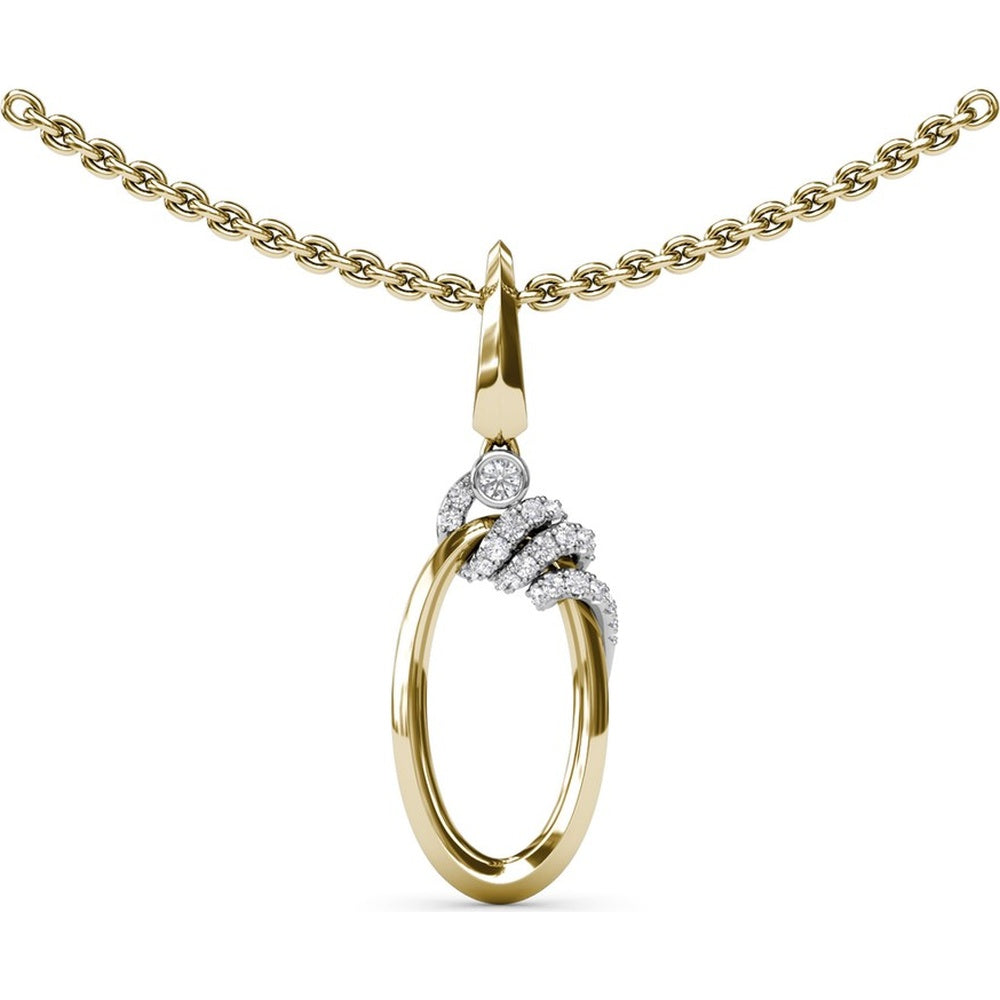 Spyre Pendant with Pavé Diamond Twist Detail by Fana - 0.19 Carat Total Diamond Weight