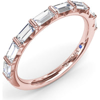 Stackable Band with 8 Baguette Cut Diamonds by Fana - 0.78 Carat Total Diamond Weight