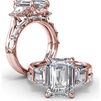 Stackable Band with 8 Baguette Cut Diamonds by Fana - 0.78 Carat Total Diamond Weight