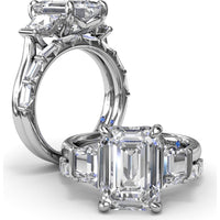 Stackable Band with 8 Baguette Cut Diamonds by Fana - 0.78 Carat Total Diamond Weight