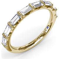 Stackable Band with 8 Baguette Cut Diamonds by Fana - 0.78 Carat Total Diamond Weight