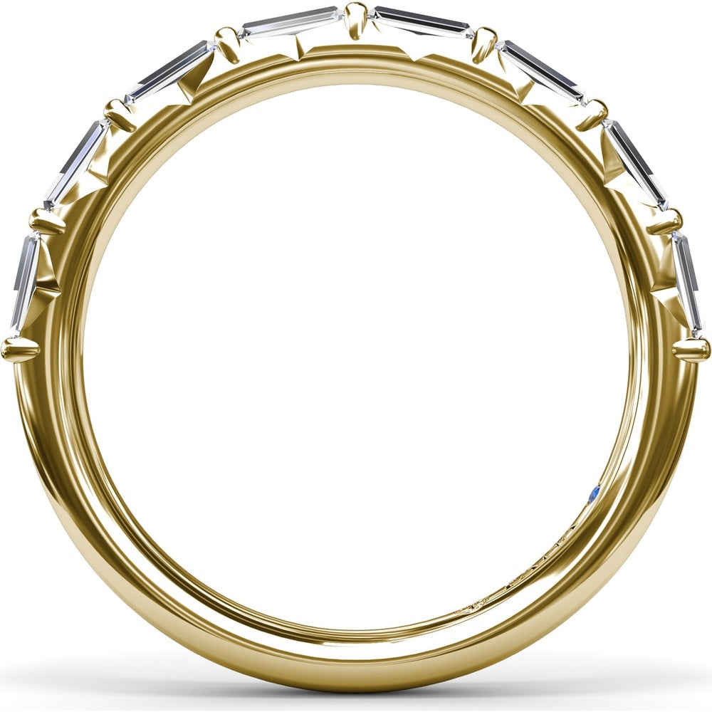 Stackable Band with 8 Baguette Cut Diamonds by Fana - 0.78 Carat Total Diamond Weight