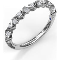 Staggered Diamond Band with Round Brilliant Prong-Set Diamonds by Fana - 0.16 Carat Total Diamond Weight