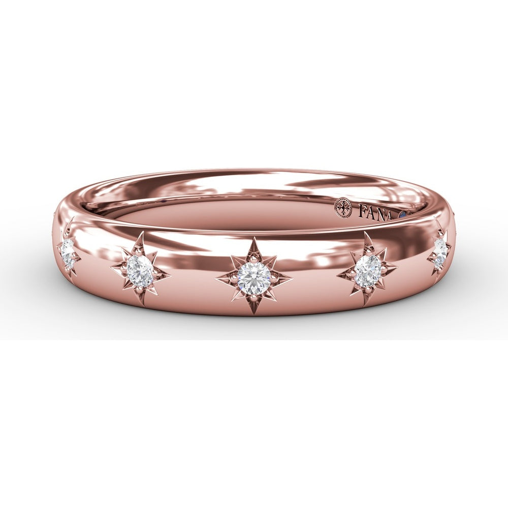 Starlight Eternity Band with Flush Set Round Diamonds by Fana - 0.08 Carat Total Diamond Weight