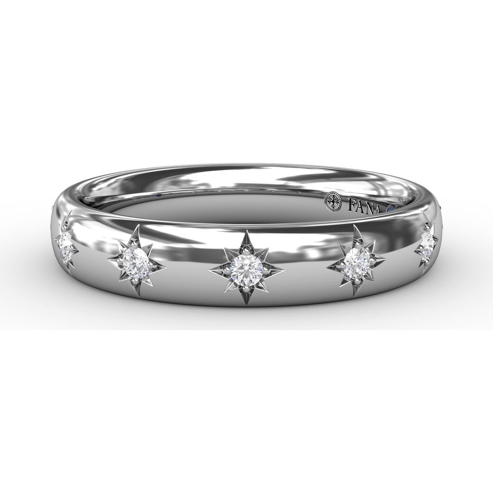 Starlight Eternity Band with Flush Set Round Diamonds by Fana - 0.08 Carat Total Diamond Weight