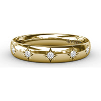 Starlight Eternity Band with Flush Set Round Diamonds by Fana - 0.08 Carat Total Diamond Weight