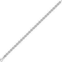 Sterling Silver 1/3 Carat Round Diamond Illusion-Set Tennis Bracelet