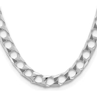Sterling Silver 10.3mm Diamond-Cut Square Curb Chain Necklace - 22" Length by Lumare Gioia