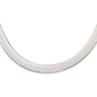 Sterling Silver 10.5mm Magic Herringbone Chain - 18" Polished Necklace with Lobster Clasp by Lumare Gioia